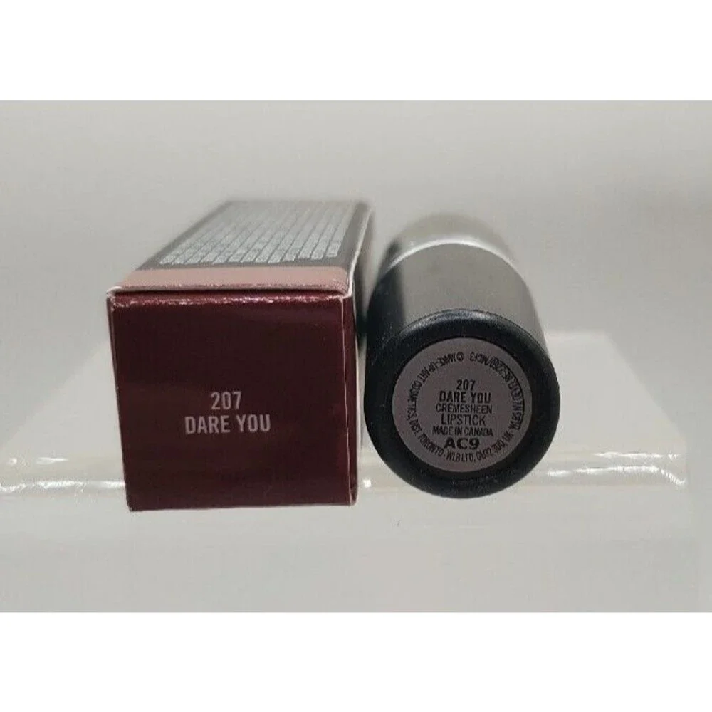 MAC DARE YOU #207 Lipstick ~ Deep Brown Red Pearl Cremesheen ~RETIRED